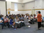 Sunday, 4/15/2012 – IHTD participants attended a leadership training session, where they learned about the Federal Budget  and the Cost of War, and acquired the skills to speak out publicly about the causes that are important to them.