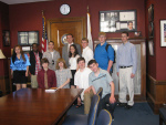 Youth from Boston MA meet with a staffer from Senator Scott Brown’s office to discuss how their representative’s priorities compare with their own.