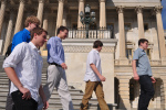 Waiting to meet with their congressional representatives.